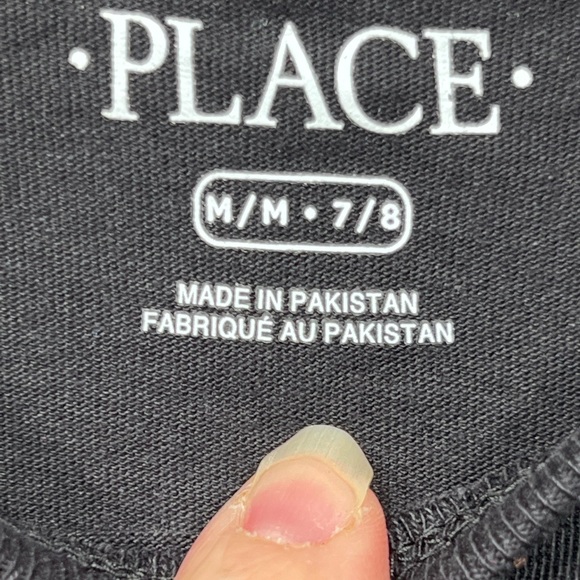 PRICE DROP NWT The Children’s Place Brand Tee, Black Halloween Pumpkin, Size-M - Picture 3 of 4